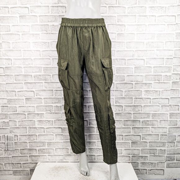 RICHIE LE Collection Nylon Cargo Pants in Green size Medium - Picture 5 of 7